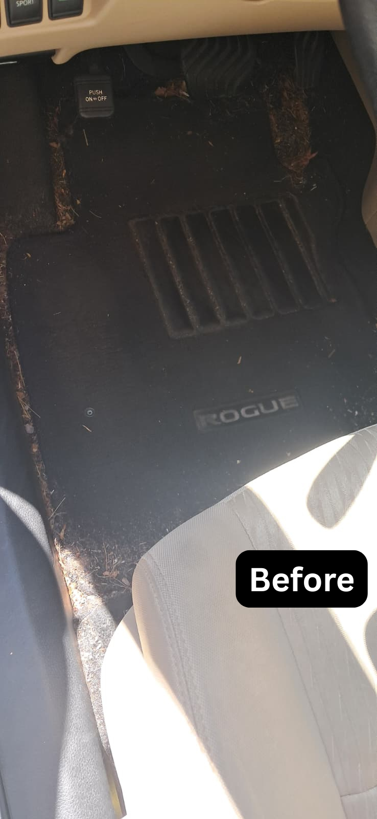 Nissan driver seat dirty